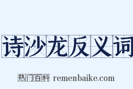 诗沙龙反义词是什么意思的图片